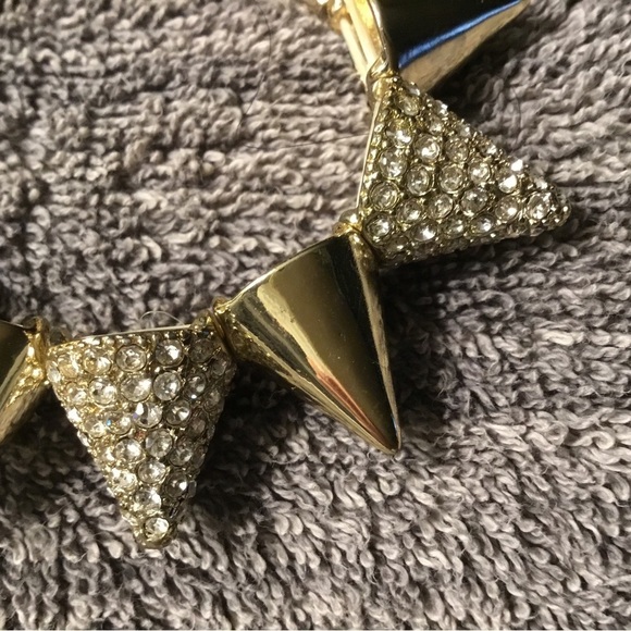 Gold tone and jewelled cones bracelet Vintage - Picture 2 of 2